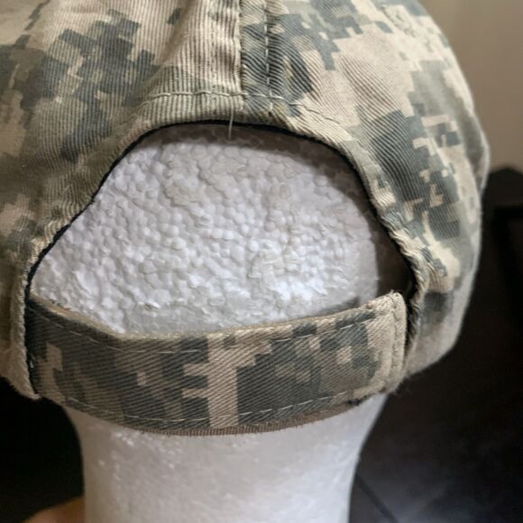 Army ROTC Camo Adjustable Baseball Hat Strapback OSFM - Picture 4 of 8